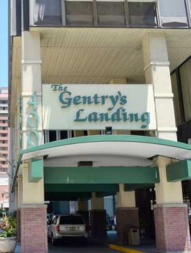 Gentry’s Landing garage entrance for Mastermind Room Escape St. Louis